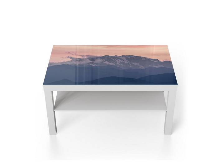 DEQORI Couchtisch 'Alpenabendglanz', Glas Beistelltisch Glastisch modern