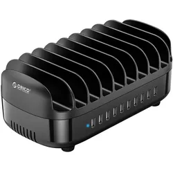 Avizar 120W Charging Hub (120 W, 10 Ports), USB Ladegerät, Schwarz