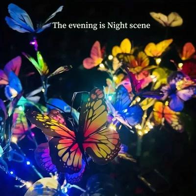 Inspired Finds Solar Butterfly Flower Garden Light Waterproof Outdoor Yard Decor Solar Butterfly Flower Garden Light Waterproof Outdoor Yard Decor