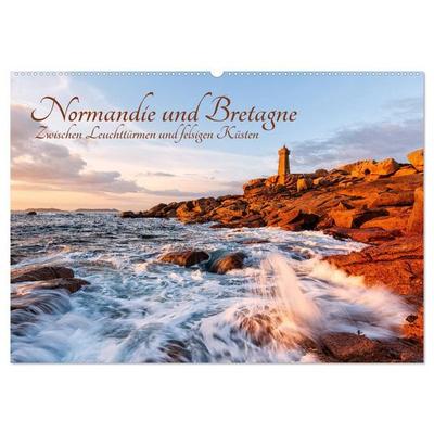 Normandie und Bretagne: Zwischen Leuchttürmen und felsigen Küsten (Wandkalender 2027 DIN A2 quer), CALVENDO Monatskalender