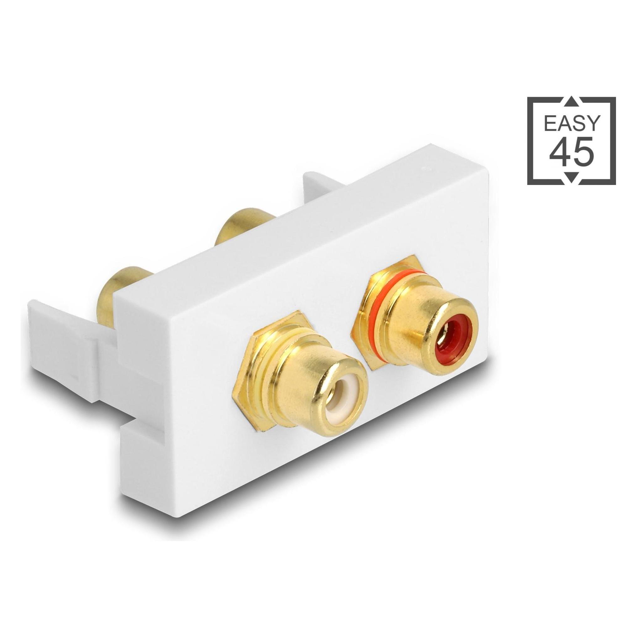 Delock Audio-Adapter 22.5x45mm Cinch - Cinch (Klinkenadapter) (81396)
