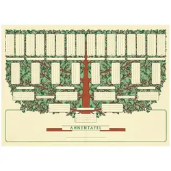 Rnk, Informationsschild, Verlag Schmuck-Ahnentafel "Kleiner Baum", DIN A3 quer
