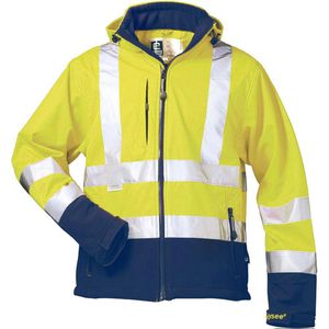 elysee Arbeitsjacke LIAM Softshelljacke, 22732-6, Warnschutzjacke, signalgelb, wasserdicht, Gr. 4XL
