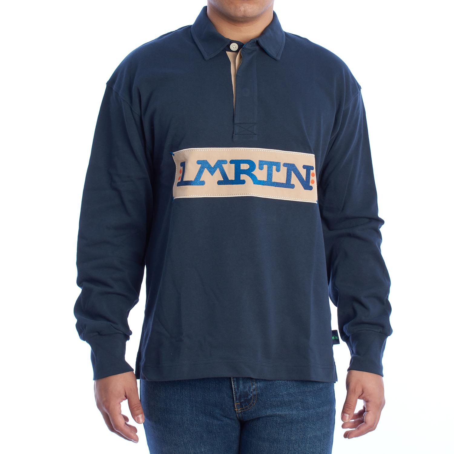 Herren-Over-Fit-Langarmpolo UMP316-JS305