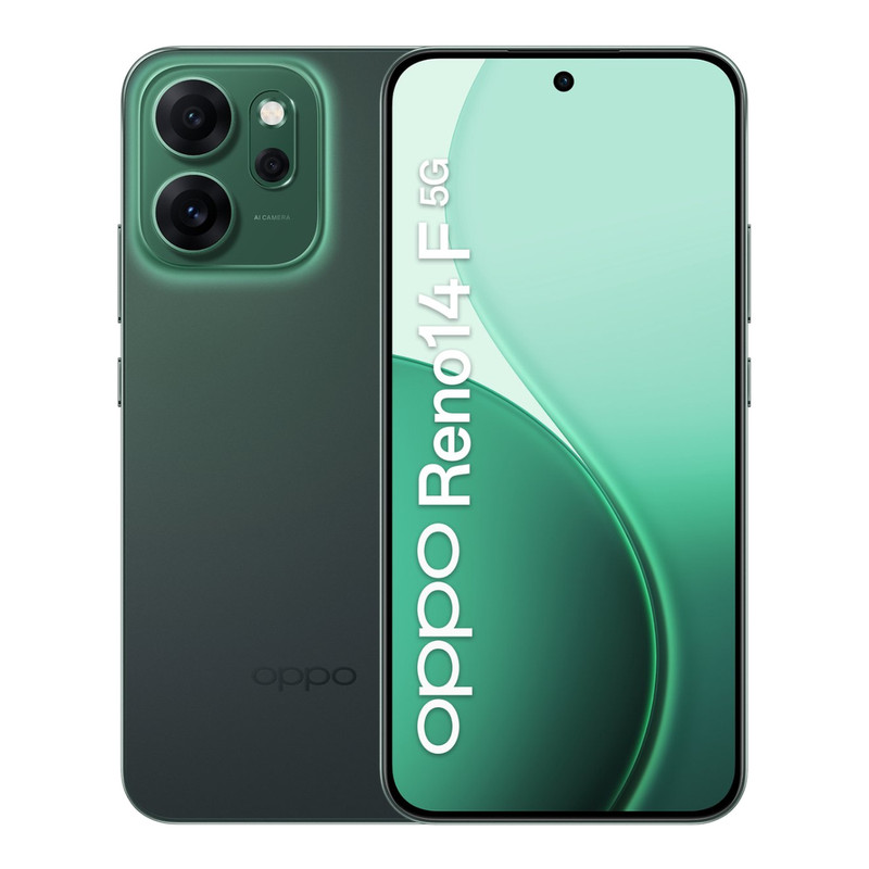 OPPO Reno14 F 256 GB 5G lichtgevend groen