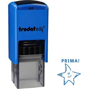 Trodat Motivstempel edy FIX Stern, aus Kunststoff, 1,9 x 1,9 cm, selbstfärbend, blau