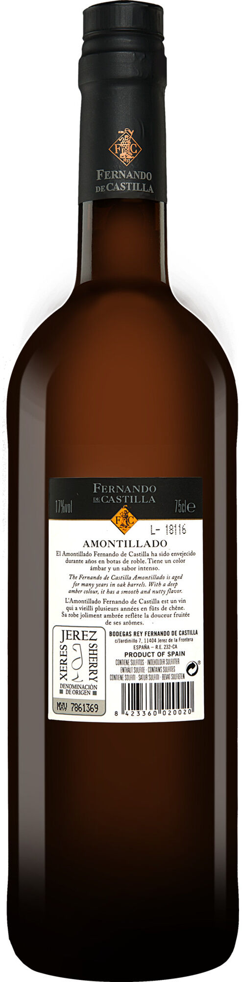 Rey Fernando de Castilla Fernando de Castilla Classic Dry Amontillado 17% Vol. Sherry Trocken aus Spanien