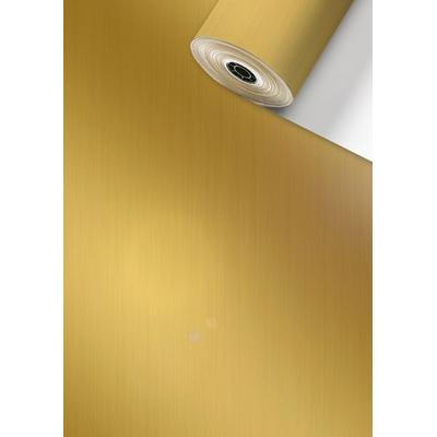 Geschenkpapier Uni Streifen gold (Rolle, 50 cm)