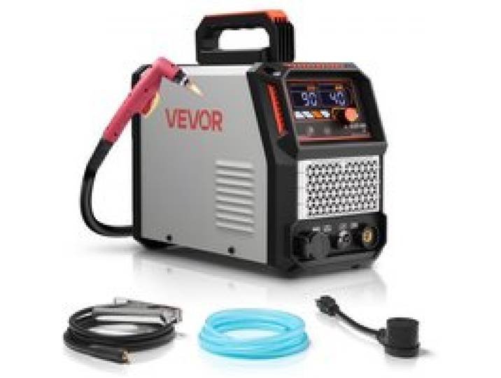 VEVOR Plasmaschneider, 65A, Pilotlichtbogen-Plasmaschneidgerät ohne Hochfrequenz – mit 2T/4T-Funktion & einstellbarer PT-Zeit, Digitalanzeige, IGBT-Wechselrichter für Heimreparaturen, Werkstätten