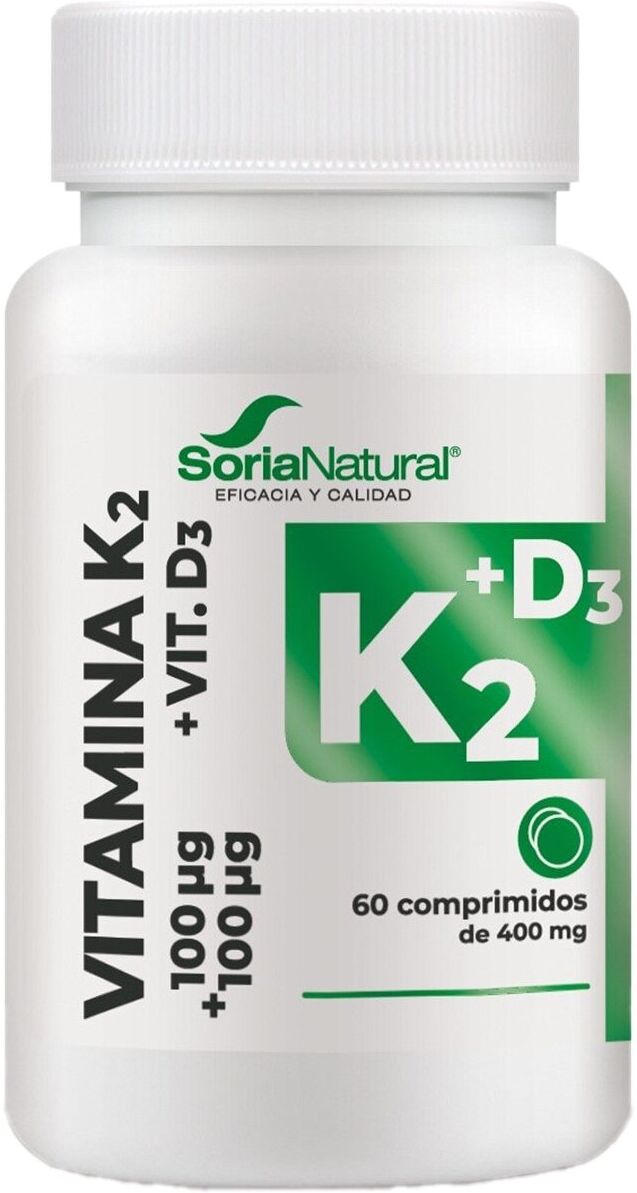 Soria Natural Vitamin D3+K2 60 Sustained Release Tablets