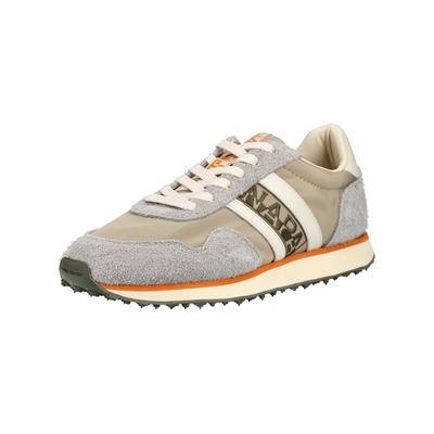 Sneaker NAPAPIJRI "Napapijri Sneaker Leder/Textil", Herren, Gr. 41, beige (grau, grün), Leder, Textil, Schuhe Sneaker