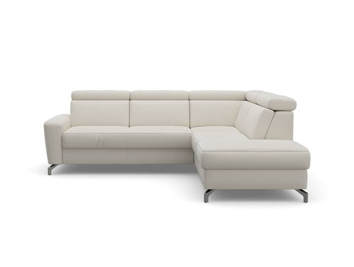 Ecksofa SIT & MORE Scarlett L-Form , beige (natur), B:258cm T:226cm, Sofas, Ecksofa, inklusive Kopfteilverstellung, optional Schlaffunktion & Bettkasten