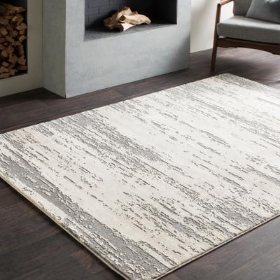 Livabliss Teddy Grey Abstract Modern Area Rug