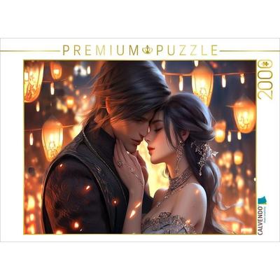 CALVENDO Puzzle Zärtlichkeit - Manga Style | 2000 Teile Lege-Größe 90x67cm Foto-Puzzle für glückliche Stunden