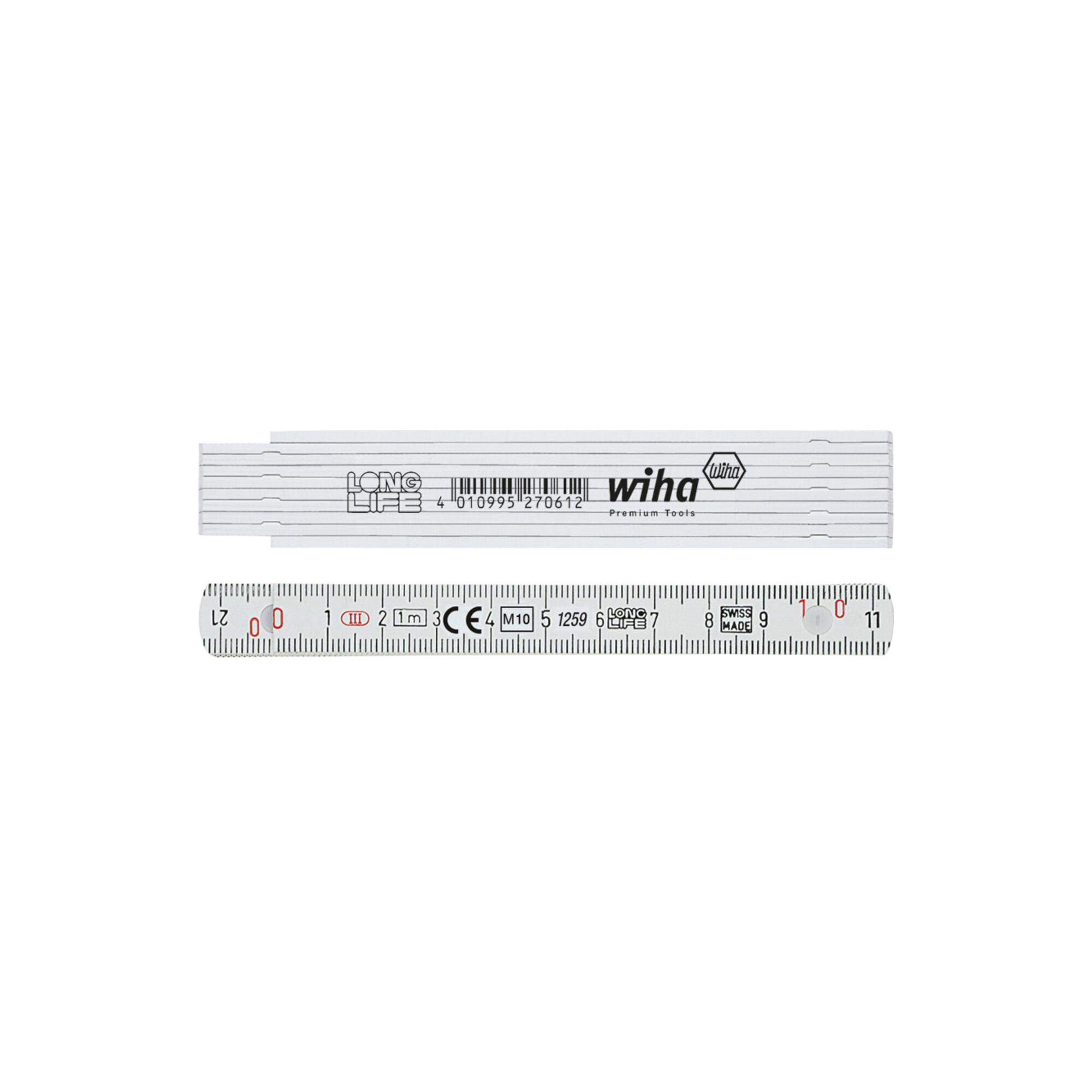 Wiha Gliedermaßstab Longlife® 1 m metrisch, 10 Glieder gelb (27061)