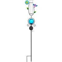 Bonetti Regenmeter Tuinlamp met Zonne-energie en Blauw Glas, Hoogte: 93 cm