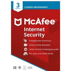 McAfee Internet Security, 3 Geräte - 1 Jahr, Download