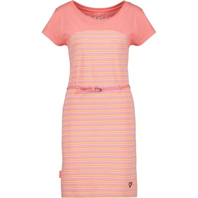 Blusenkleid ALIFE & KICKIN, Damen, Gr. L, Normalgrößen, rosa (peach), 65% Baumwolle, 35% Polyester, Rundhals, Kleider Blusenkleid