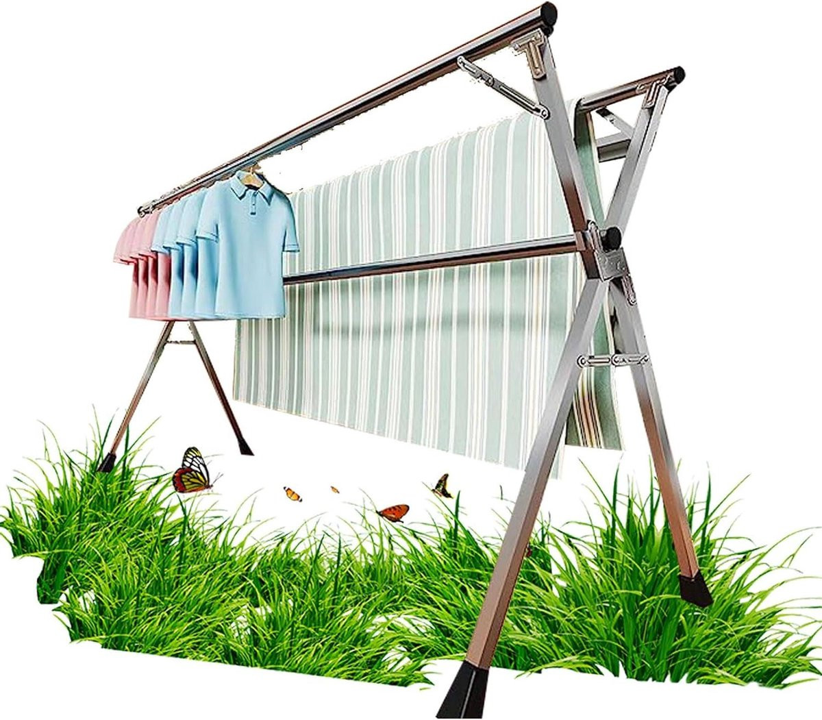 Opvouwbaar Wasrek Zilver 240 cm
