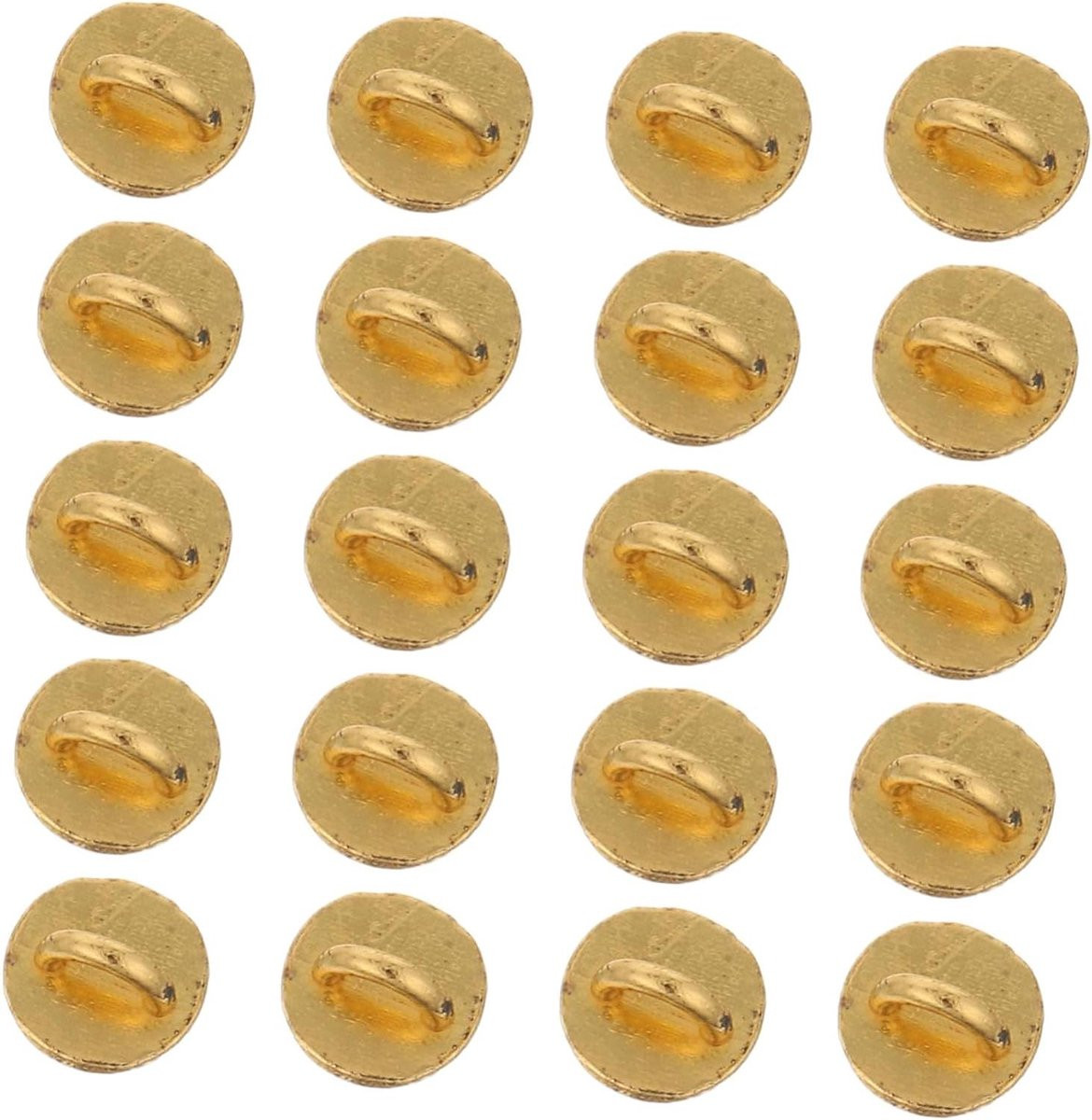 50 stuks Mini Metalen Halfronde Paddenstoelknopen - Goudkleurig
