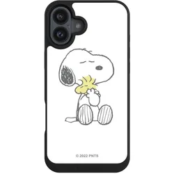 Nivocase Handyhülle für Apple iPhone 16 Plus Hülle NIVOpure Case Schwarz Liebe Peanuts Snoopy (Apple iPhone 16 Plus), Smartphone Hülle, Schwarz