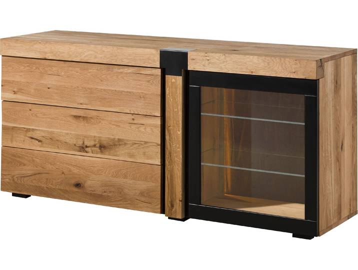 MASSIVMOEBEL24 Buffet Chêne sauvage 161x45x75 naturel huilé ROTTERDAM #116