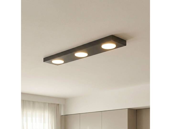 Deckenleuchte Hero SIGMA, dimmbar, schwarz, für Flurbereich, Metall, Modern, Deckenlampe