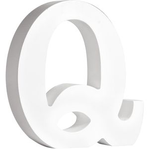 Rayher Schriftzug 62668000, aus Holz, Aufsteller, Q, 3D-Buchstabe, 11 x 11 cm