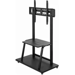 Gembird TV floor stand with caster wheel (150 kg, 37" - 100"), TV Ständer, Schwarz