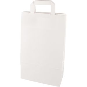 Papstar Papiertüten 86446, weiß, 36 x 22 x 10cm, mit Henkel, 50 Stück