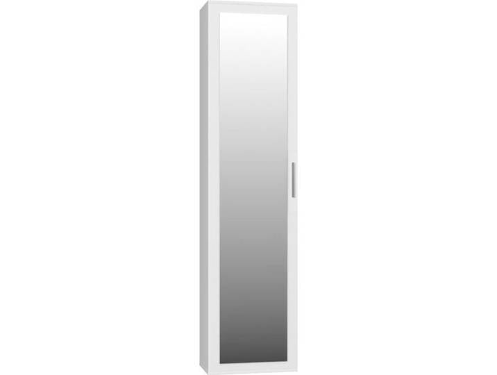 Armoire/Placard Duo - Mat Blanc - Contemporain - Design - 35 cm - 180 cm - 2 portes - Avec Miroir
