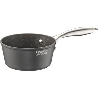 Kasserolle PINTINOX "ST1", grau (schwarz, edelstahlfarben), H:7,1cm Ø:16cm, Töpfe, Kasserolle, 3-lagige Antihaftbeschichtung, Induktionsgeeignet, Ø 16 cm