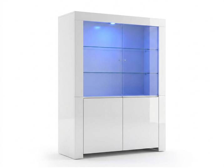 Vitrine Bianca Blanc Laqué - Basika