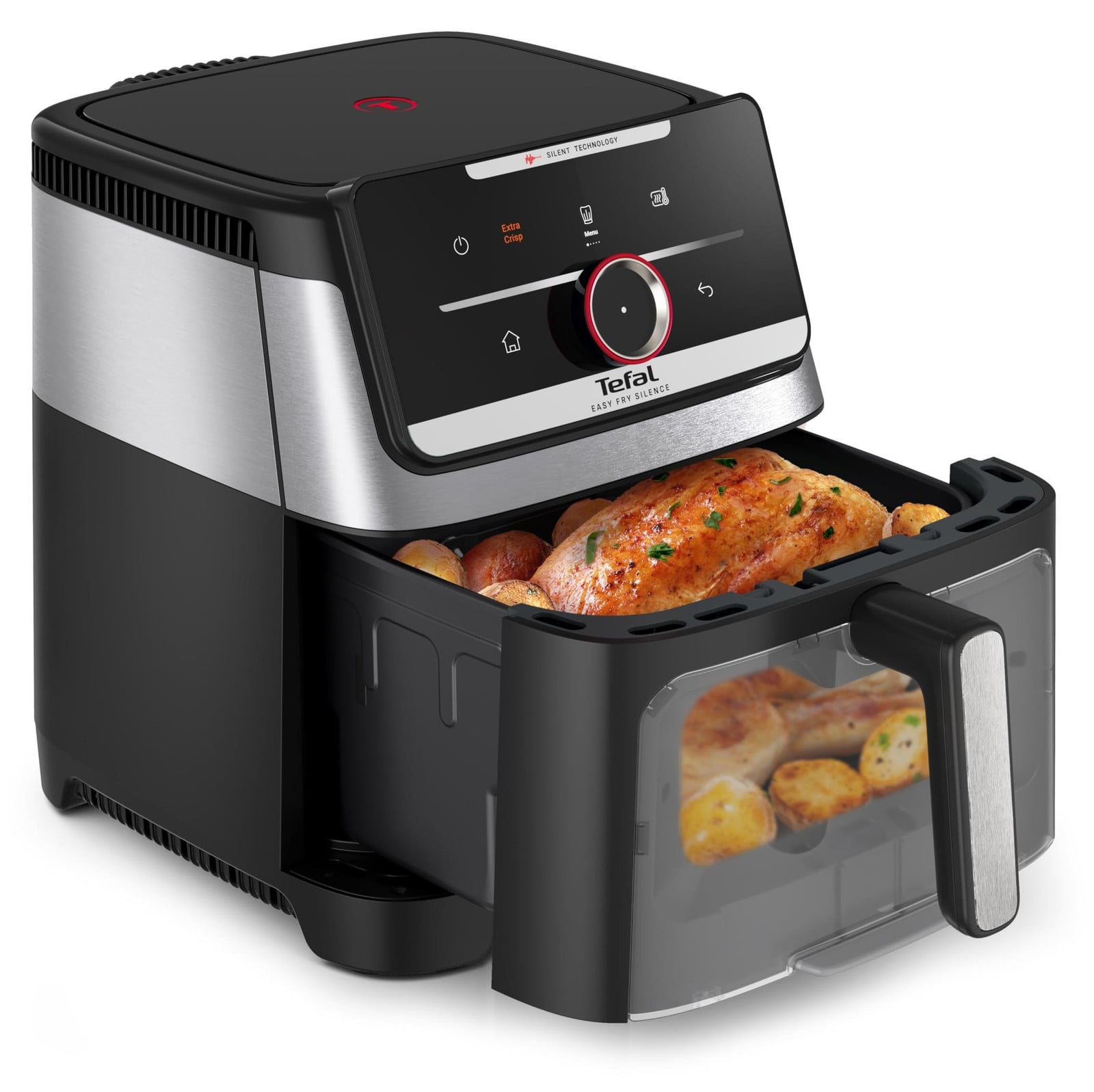 Tefal Easy Fry Smart & Silence EY876DE0 Heteluchtfriteuse, 7 liter, Zwart
