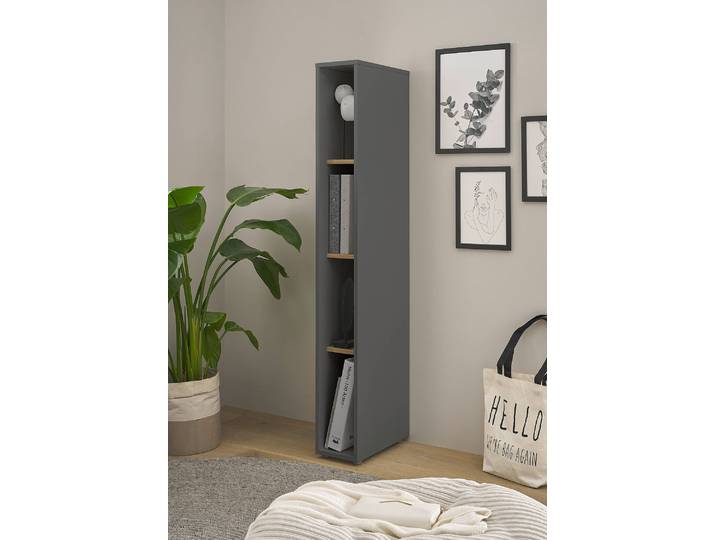 Regal Spanplatte, beschichtet Grau/Anthrazit 157cm