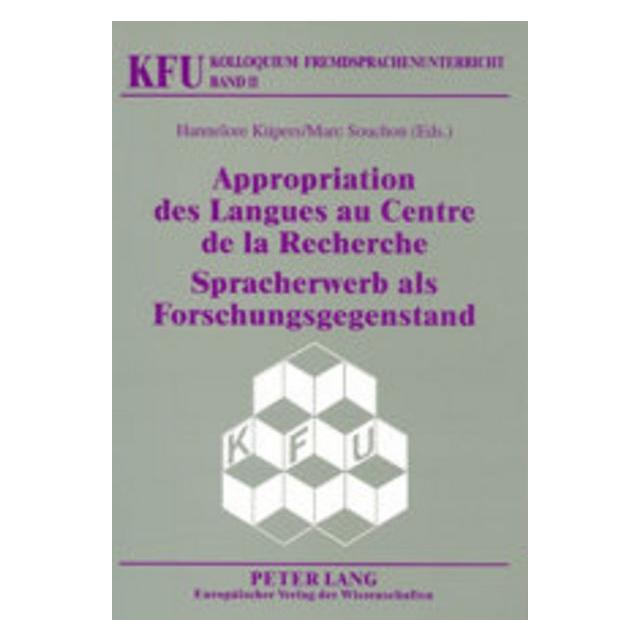 Peter Lang Appropriation des Langues au Centre de (Französisch) (64883928)