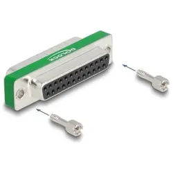 Delock HF/EMI Entstörfilter D-Sub 25 Pin Stecker zu Buchse mit Tiefpass kapazitiv, Induktor
