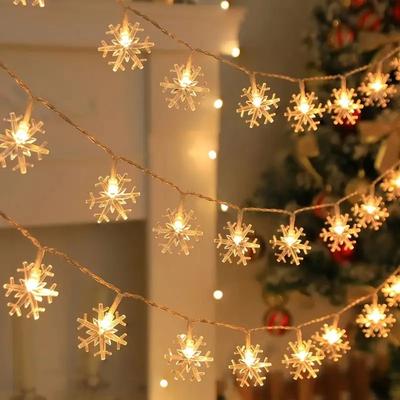 Uplifted Finds LED Christmas Snowflake String Light warm White 1.5 M 10 Led