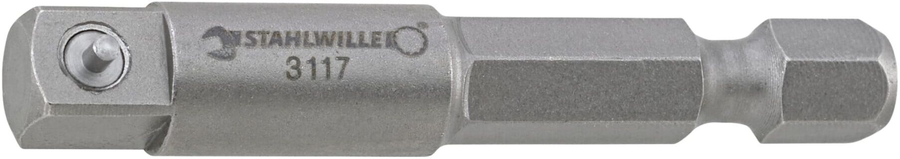 Stahlwille Bit-Verbindungsteil maschinenbetätigt 6kant 1/4" Außen-4kant 1/4" L.50mm (31170000)