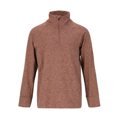 Langarmshirt ZIGZAG "Lopez", Jungen, Gr. 116, braun (kastanie), 88% Polyester, 12% Elasthan, unifarben, normal, Shirts Langarmshirt, mit kuscheligem Komfort