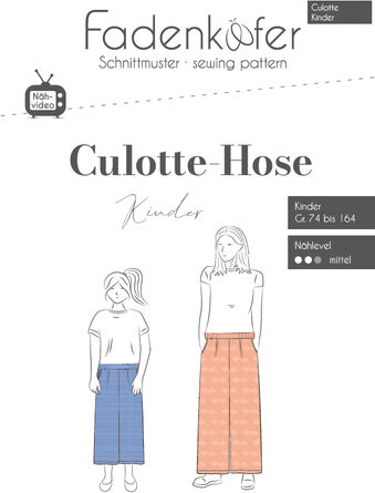 Fadenkäfer Schnitt "Culotte-Hose" für Kinder