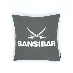 Kissen SANSIBAR (BH 45x45 cm) - grau - BH 45x45 cm