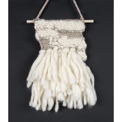 Wanddekoobjekt THEKO "Wallart MiniWall" Gr. 1, beige, B:23cm H:40cm, Baumwolle, Wolle, Wanddekoobjekte, Wandteppich, Wanddeko, reine Wolle, handgefertigt