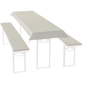 Zollner Auflage 2879-1824-025, aus Polyester, für Bierzeltgarnituren, 220 x 50cm, creme, 3-teilig