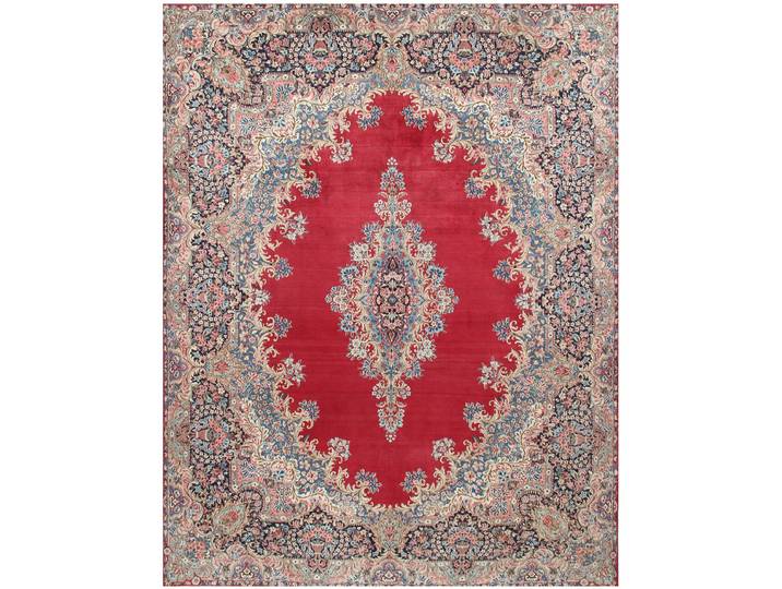 Kerman Antik Teppich 301x384 Handgeknüpft Orientteppich Perserteppich Wolle