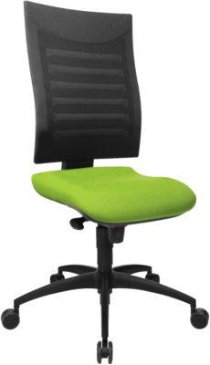 Schäfer Shop Pure Bürostuhl SSI PROLINE S1, Synchronmechanik, ohne Armlehnen, 3D-Netz-Rückenlehne, Bandscheibensitz, apfelgrün/schwarz