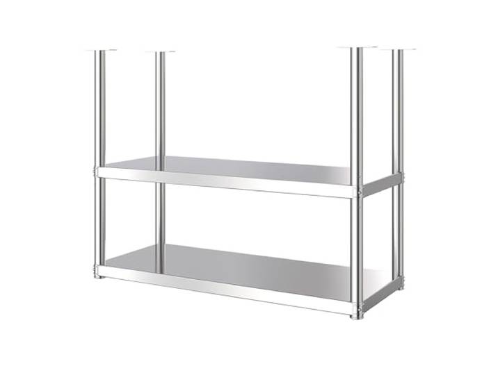 Whnoorher Deckenregale Wandmontierter Weinhalter Organizer Gestelle für Töpfe und Pfannen Europäisches Edelstahl-Deckenregal Küche Restaurant Geschirrregal(120x35x80cm)
