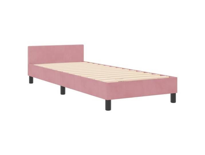 PROMOTION Lit 1 personnes - Cadre de Lit Rose 80x200 cm Velours 15375 - BestMeuble