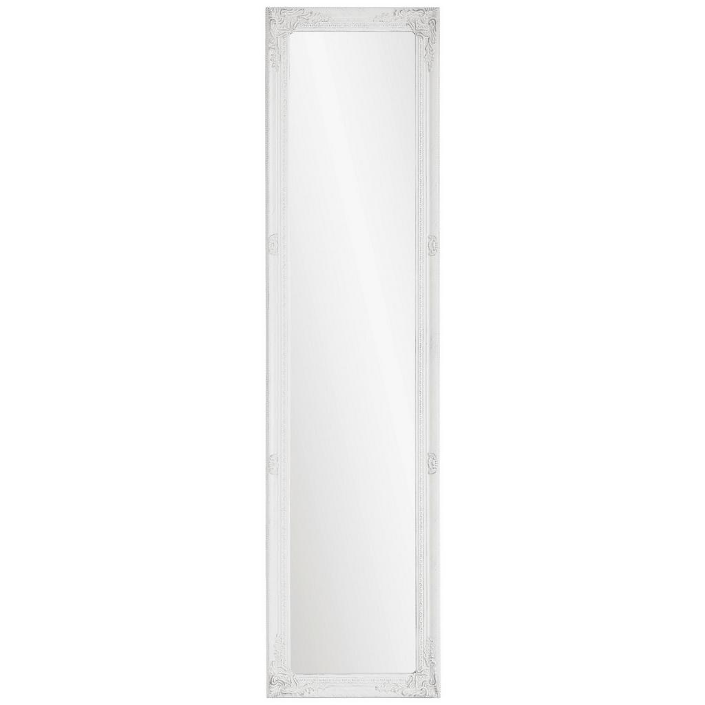 Landscape Standspiegel , Weiss , Glas , Eukalyptusholz , massiv , rechteckig , 40x160x4.5 cm , Ganzkörperspiegel , Spiegel, Standspiegel