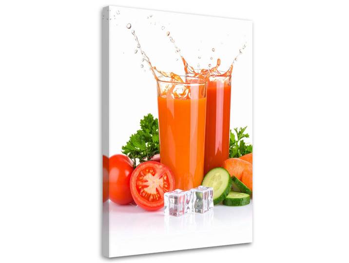 Feeby Leinwandbild Gemüsesaft Natur 60x90cm, Rot, Essen/Getränk, Rechteckig, 60x90 cm, Bilder & Rahmen, Bilder, Leinwandbilder
